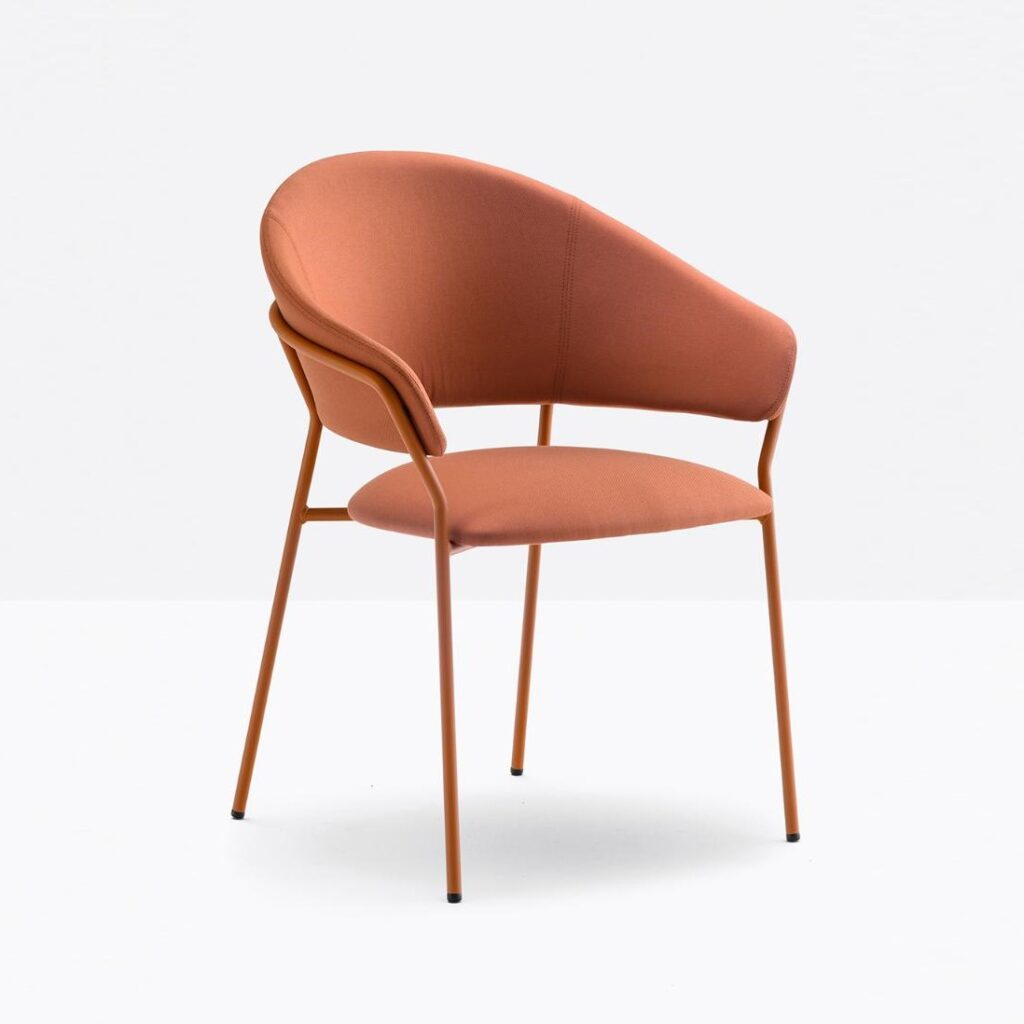 Fauteuil Jazz tt rembourré saumon