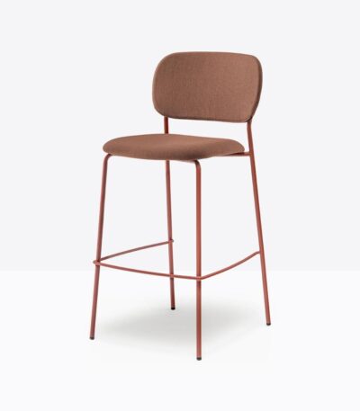 Tabouret jazz marron rembourré sans accoudoirs
